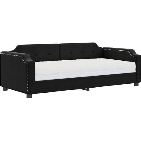 Maison Exclusive - Divano Letto con Materasso Nero 90x200 cm in Tessuto (1/5)