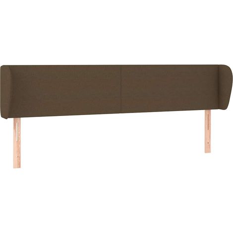 Maison Exclusive - Tête de lit avec oreilles Marron foncé 183x23x78/88 cm Tissu (1/5)