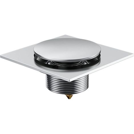 Bonde De Douche Carrée - Laiton - 50 mm - Fermeture Automatique Par Clapet - Pour Salle De Bain Cuisine Balcon - 1 Pièce (1/5)