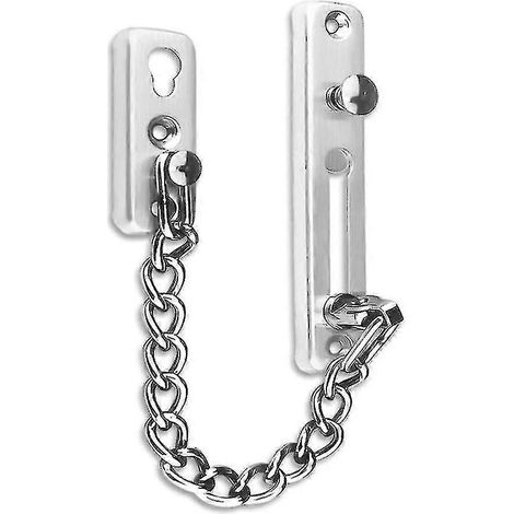Diebstahlsicherungskette aus Edelstahl, Türsicherungskette mit Schnalle und Sicherheitsschloss, Sicherheitskette für Schlafzimmertüren, hw-AquaForge