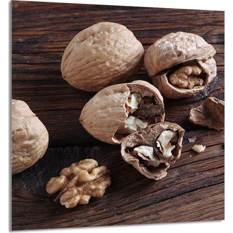 PANNELLO IN VETRO PER CUCINA 60x65 Noci (1/5)