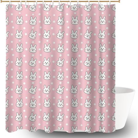 Rideau douche imperméable polyester 180x180 résistant rideau imperméable pour salle de bain avec baignoire (1/5)