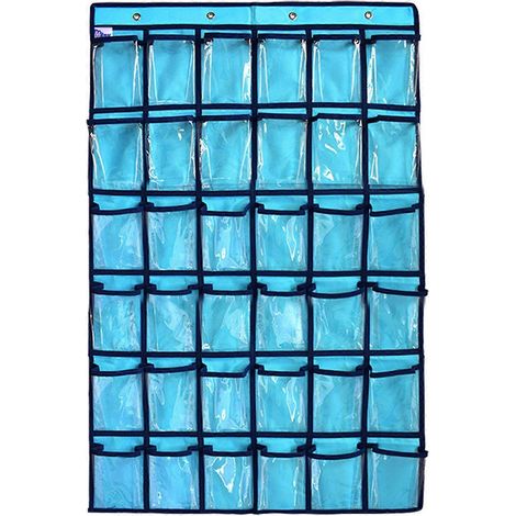 Organiseur mural transparent à 36 poches pour sous-vêtements, idéal pour la salle de classe, le bureau, la maison ou le dressing. (1/5)