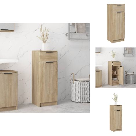 Aufbewahrungsschränke & Schließfächer - Living Badschrank Sonoma-Eiche 32x34x90 cm Holzwerkstoff (1/5)