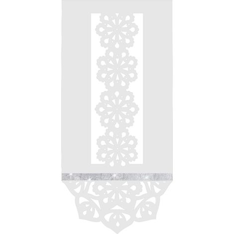 EKRAN P7 Vorhang, moderner und eleganter Mandala-Glamour-Vorhang mit durchbrochenem Muster, 60 x 130