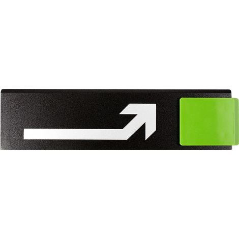 Plaque de porte Flèche en haut à droite - Europe design 175x45mm - 4261065