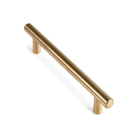 Maniglia a barra in metallo in ottone vintage in acciaio inossidabile  Distanza tra i punti 128 mm  Dimensioni 168x12x32mm  Sistema di fissaggio a vite  Include 2 viti M4