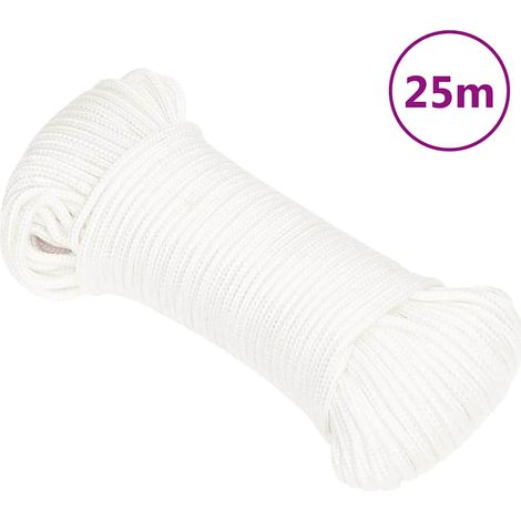 Cordage de bateau - Nautisme et amarrage - Polypropylène - Blanc (2500x0.3x0.3cm) - PANGIVO (1/5)