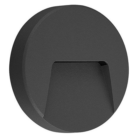 Applique Murale Extérieure LED ZAMBELIS D135 3W IP54 Graphite - Blanc chaud - 3000K (1/2)