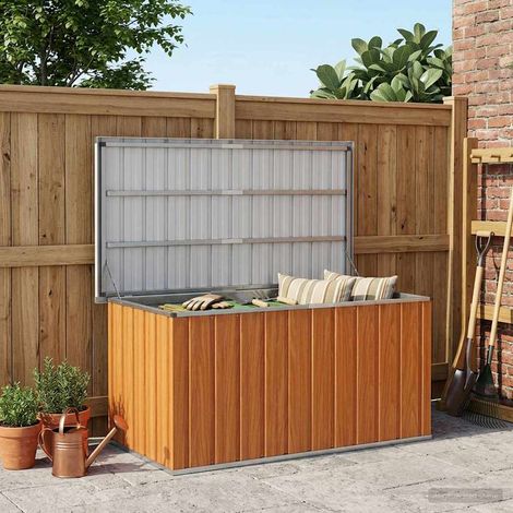 vidaXL Caja de Almacenamiento Exterior Madera 129 x 67 x 65 cm (1/5)