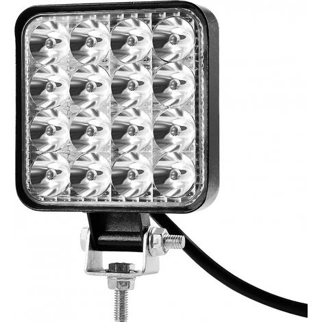 BEBUSINGOTO Luz de trabajo LED para tractor de 42 W, 12 V/24 V, faros LED de conducción, IP67 a prueba de agua, 6500 K, luz antiniebla para todoterrenos, tractores, camiones y SUV. (1/5)