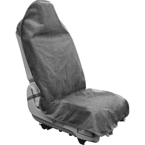 Car seat cover, universal front seat protector, waterproof single cover, universal seat accessory for most cars and vans (grey) (1/5)