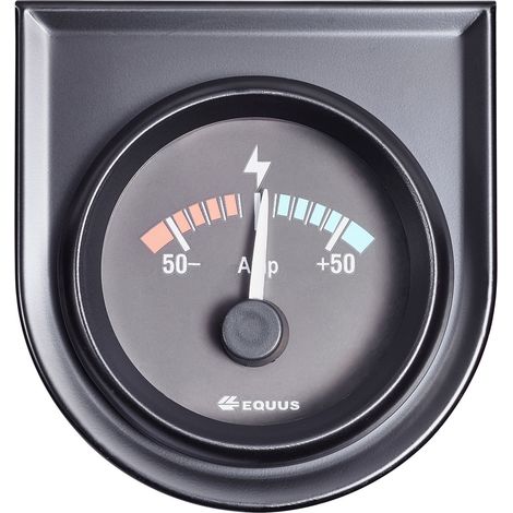 Equus 842052 Kfz Einbauinstrument Amperemeter Messbereich -50 - +50 A Standart Gelb, Rot, Grün 52 mm