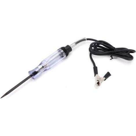 Testeur de tension électrique automobile avec lampe torche et sonde, outil de test de circuit 6-24 V (1/5)