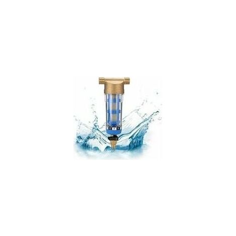 Wiederverwendbarer, rotierender Sedimentwasserfilter - Wasserfilter - Sedimentvorfilter mit Außengewinde für Brunnenwasserrohre - Sedimentfilter (3/4"-Außengewinde) (1/5)
