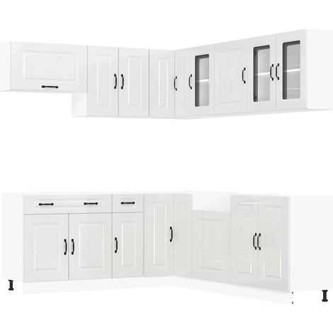Maison Exclusive - Ensemble d'armoires de cuisine 11 pcs Kalmar bois d'ingénierie (1/5)