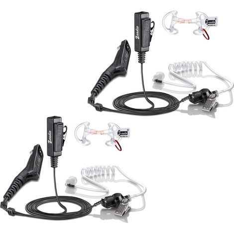 Acoustic tube surveillance earpiece headset with other molding for multi-pin Motorola walkie-talkie radio