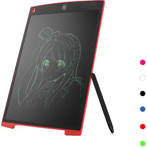 H12 12inch LCD Digital Writing Drawing Tablet Handwriting Pads Portable Electronic Graphic Board-Red (1/5)