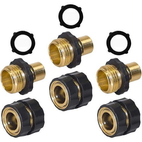 Raccord rapide souple pour tuyau d'arrosage (lot de 3) (1/5)
