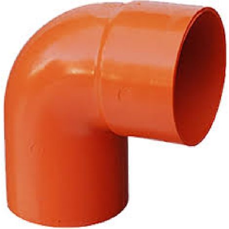 Curva per tubo pluviale in pvc 87° Ø 80 chiusa
