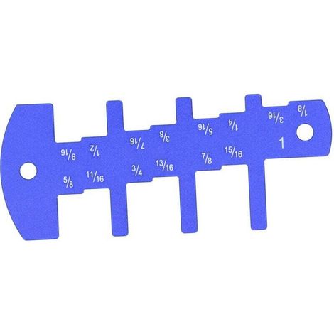 Frästiefenmesser, Zoll-Einstellung, Messwerkzeug für Holzbearbeitung, 1/8 bis 1 Zoll, Blau