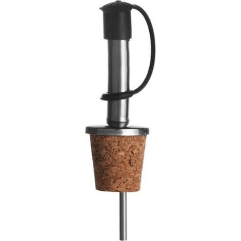 Bec verseur avec bouchon en liège - Acier inoxydable - Pour Noël et dîner - Accessoire de cuisine - 1 pièce (1/5)