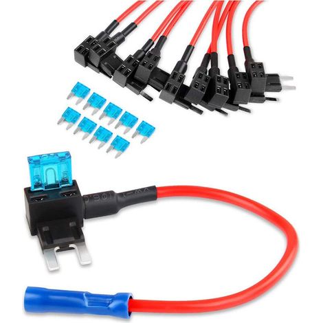 Porte-fusibles, adaptateur TAP pour fusibles à circuit supplémentaire, mini ATM APM, porte-fusibles à lame, paquet de 10 (1/4)
