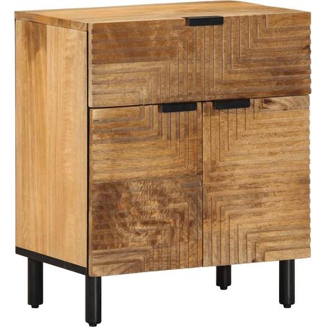 Nachttisch Braun 50x33x60 cm Massivholz Mango (1/5)