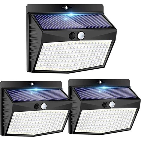 Lampe solaire extérieure 138LED – Détecteur de mouvement – Étanche IP65 – 3 modes d'éclairage – Installation facile au mur (1/5)