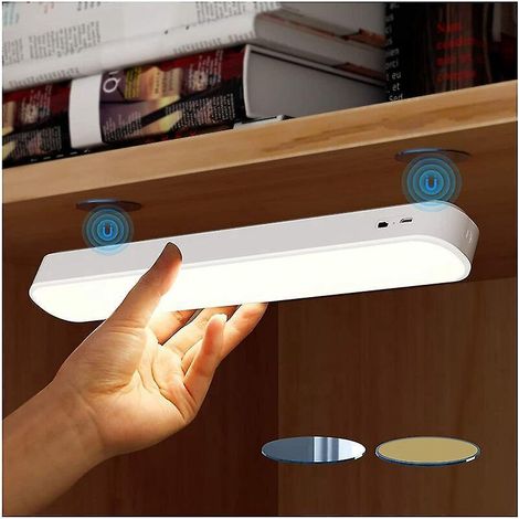 Éclairage LED pour placard, éclairage sous meuble à intensité variable, lampes adhésives sans fil, barre lumineuse magnétique avec batterie rechargeable (1/5)