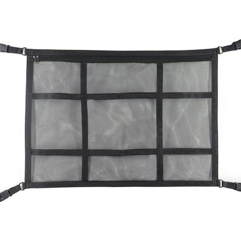 Red portaequipajes de techo con doble cremallera y bolsillo de malla para SUV y camionetas (21 x 31 pulgadas) (1/5)