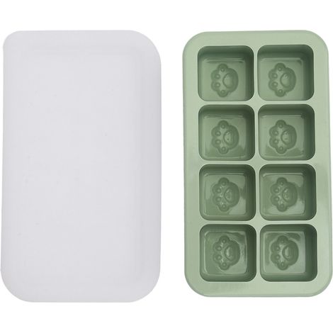 Moule à glaçons en silicone motif patte de chat, démoulage facile, multifonctionnel, vert. Idéal pour la pâtisserie, la gelée et autres préparations. (1/5)