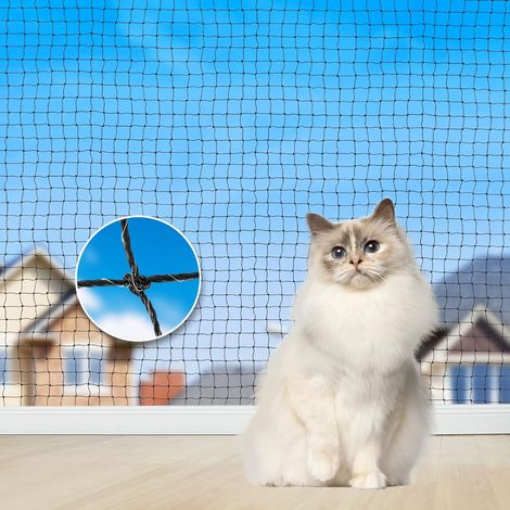Filet Chat Balcon Renforcé, 3×2M 4x2M 5×2M 6x2M 8x2M 10×2M 4×3M 6×3M 8×3M 10×3M 12×3M 16×3M 5×5M Filet Protection Chat résistant Aux morsures et aux déchirures, résistant aux UV (1/5)