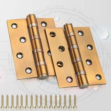 Charnières 2 Pcs Paumelles de Porte,Charnière Inox avec Vis,Charnière Porte pour La Maison Meubles Matériel Armoire Garde Porte Tiroir,100773mm (1/5)