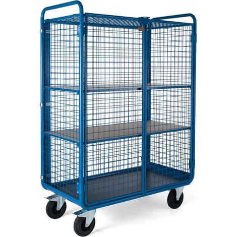 PROVOST - Chariot antivol Promax à 2 niveaux tubulaires réglables - Bleu RAL 5019