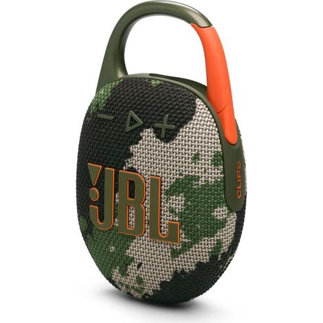 JBL Clip 5, enceinte Bluetooth ultra-portable, mousqueton intégré, JBL Pro, basses percutantes, 12 heures d'autonomie, fonction Playtime Boost, résistance à l'eau et à la poussière IP67, motif camoufl (1/5)