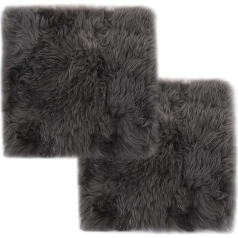 vidaXL Chair Pads 2 pcs Light Grey 40x40 cm Genuine Sheep Leather (1/5)