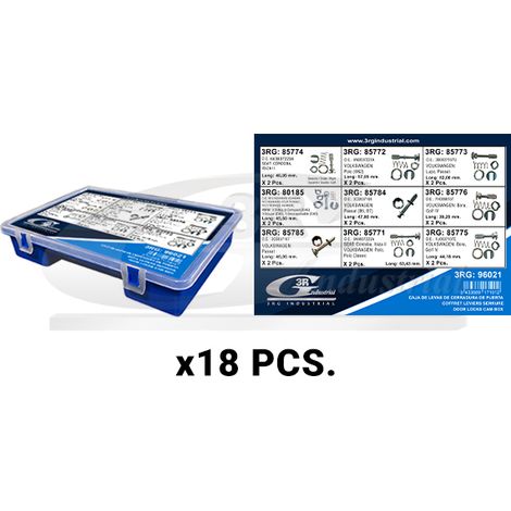 3RG 96021 CAJA LEVA CERRADURA PUERTA (18 PCS)