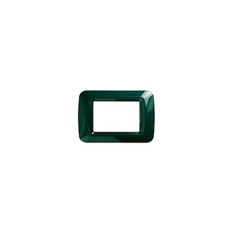 Placca 3 Posti Verde Racing Top System ( GEWISS cod. GW22553 )