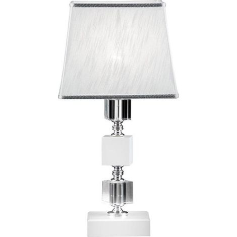 Lampada da tavolo LIVIA in cristallo Bianco 20x43 cm (1/3)