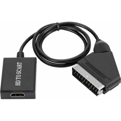 Convertisseur hdmi vers péritel adaptateur audio vidéo hd 1080p pour hdmi vers péritel Sky Box Stb (1/5)