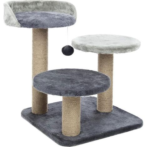 Tiragraffi sogni d'oro con tre colonne e gioco pendente per gatti