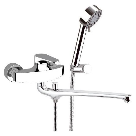 Rubinetto lavabo/vasca con canna fusa e deviatore, con kit doccia serie class line (1/2)