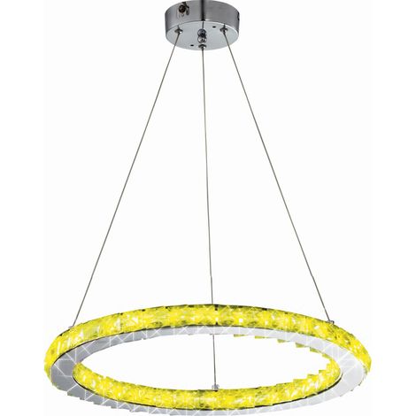 Suspension LED RGB cristal Candellux Lords Ø40 chromé (1/2)