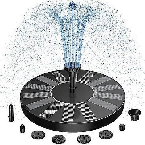 Solarbrunnen mit 6 Düsen, 1,5-W-Schwimmpumpe für Teiche (1/5)