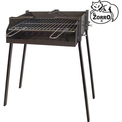 Quadratischer Grill mit Paella-Auflage 50x75cm Imex El Zorro