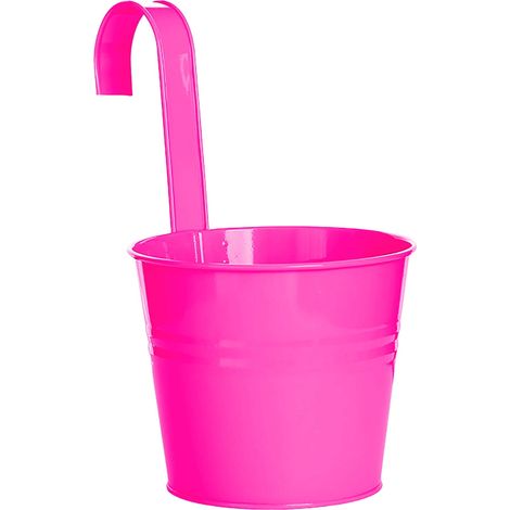 Seau À Fleurs - Suspension Métallique - Pour Balcon Jardin Terrasse - 13 x 21 cm - 1 Pièce (1/5)