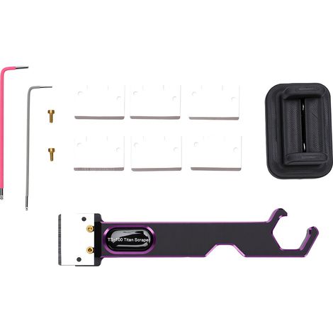 Kit di strumenti per la raschiatura di stampanti 3D, compatibile con le impugnature Bambu Lab, con 6 lame di ricambio. (1/5)