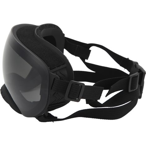 Hunde-Sonnenbrille mit UV-Schutz, verstellbarem Riemen, für Welpen und mittelgroße bis große Hunde. Graue Gläser. (1/4)