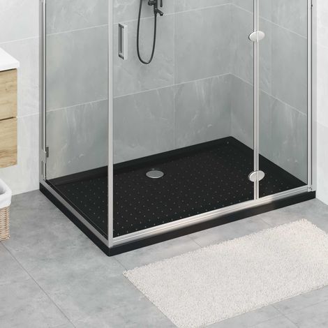 vidaXL Shower Base Tray with Dots Black 120 x 80 x 4 cm ABS